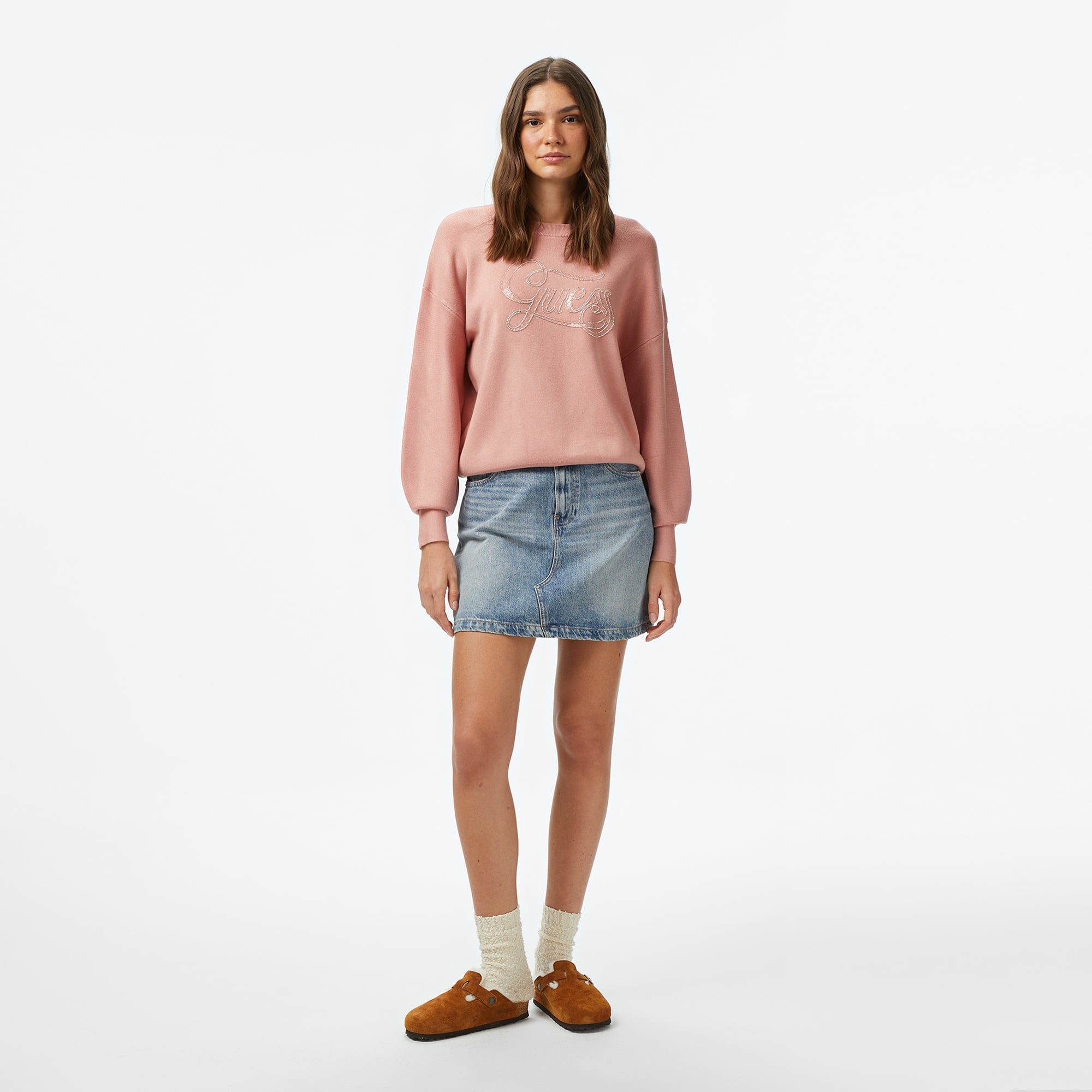 Guess Kadın Pembe Kazak