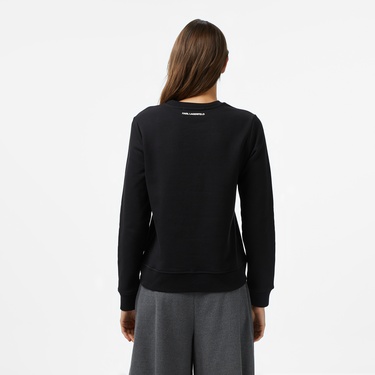  Karl Lagerfeld Kadın Siyah Sweatshirt