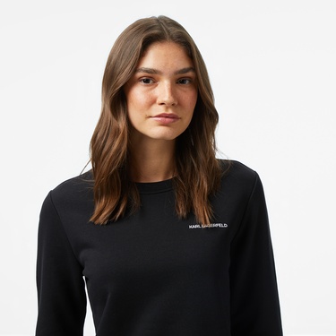  Karl Lagerfeld Kadın Siyah Sweatshirt