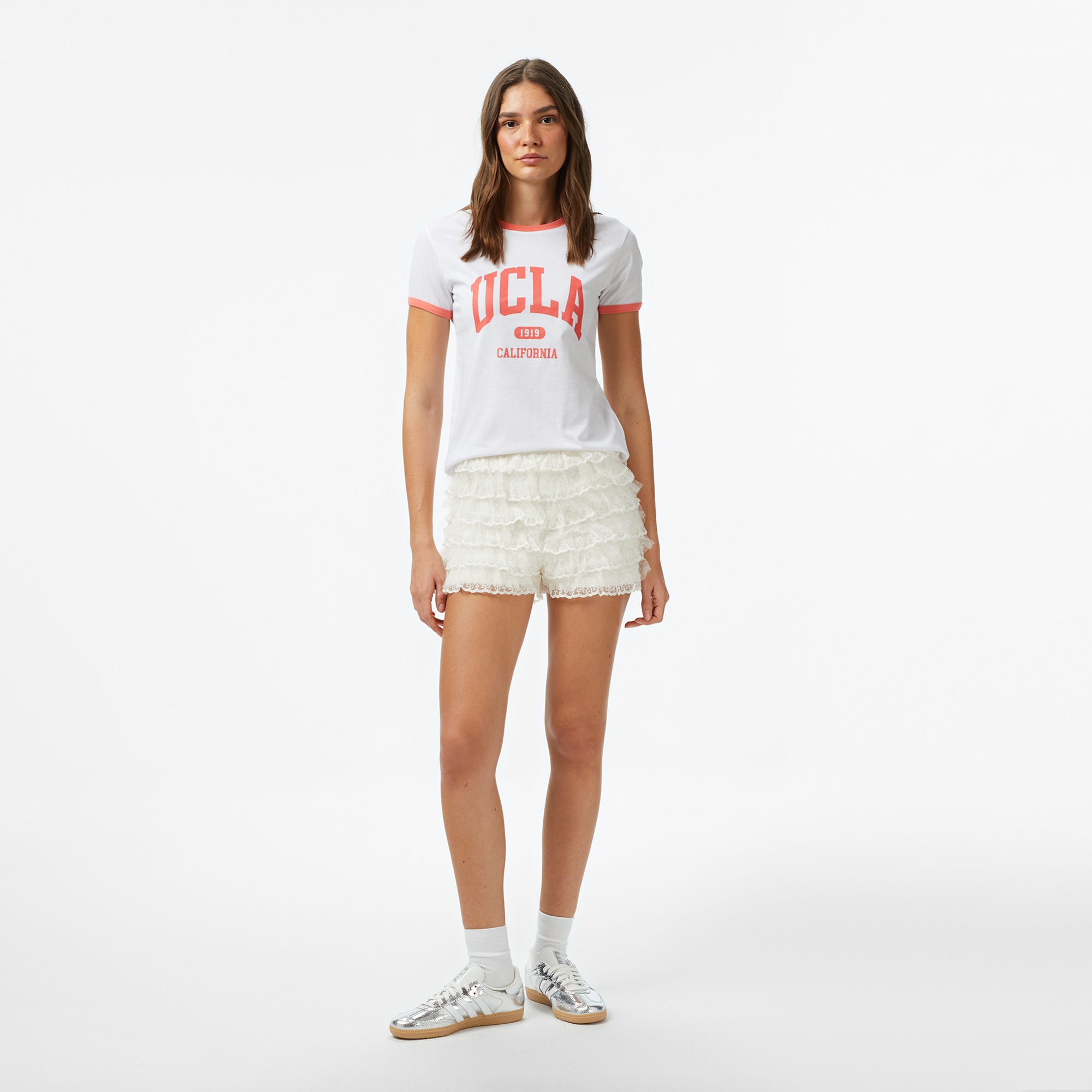 UCLA Savannah Kadın Beyaz T-Shirt