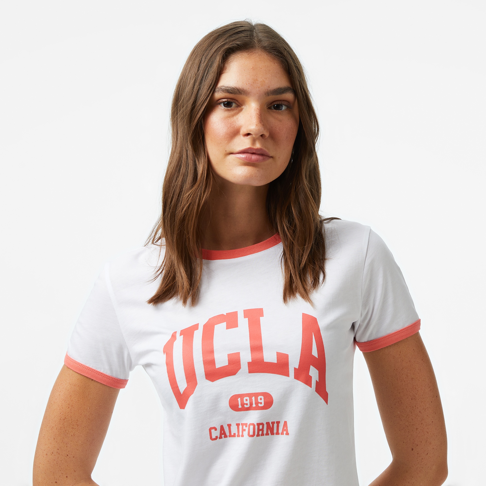 UCLA Savannah Kadın Beyaz T-Shirt