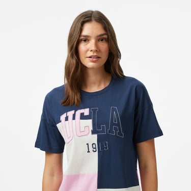  UCLA Flores Kadın Lacivert T-Shirt