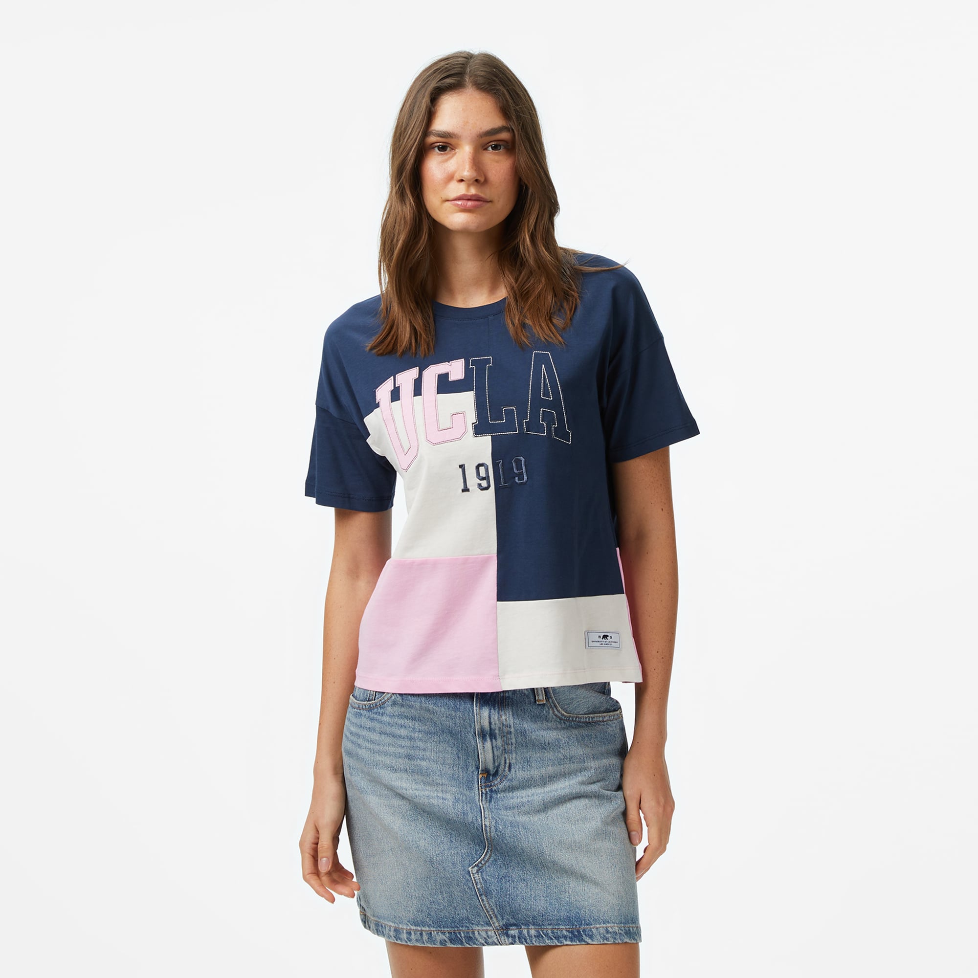  UCLA Flores Kadın Lacivert T-Shirt