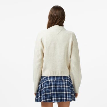  Tommy Jeans Melange Flag Kadın Bej Kazak