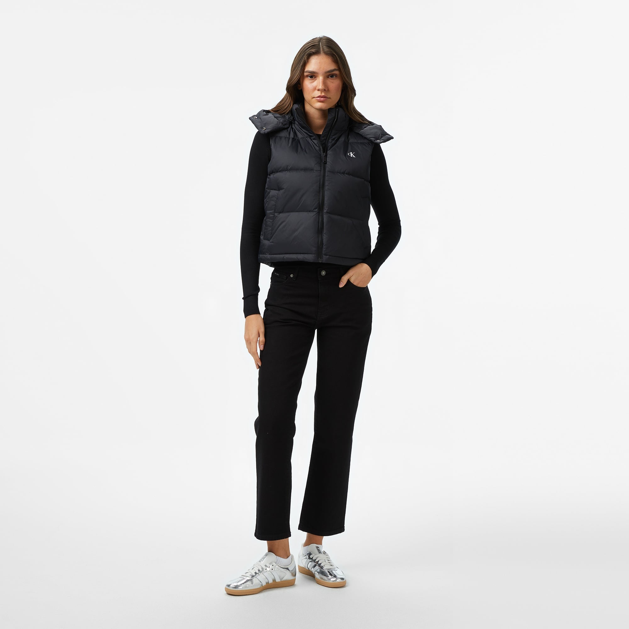 Calvin Klein Essential Midweight Puffer Kadın Siyah Yelek