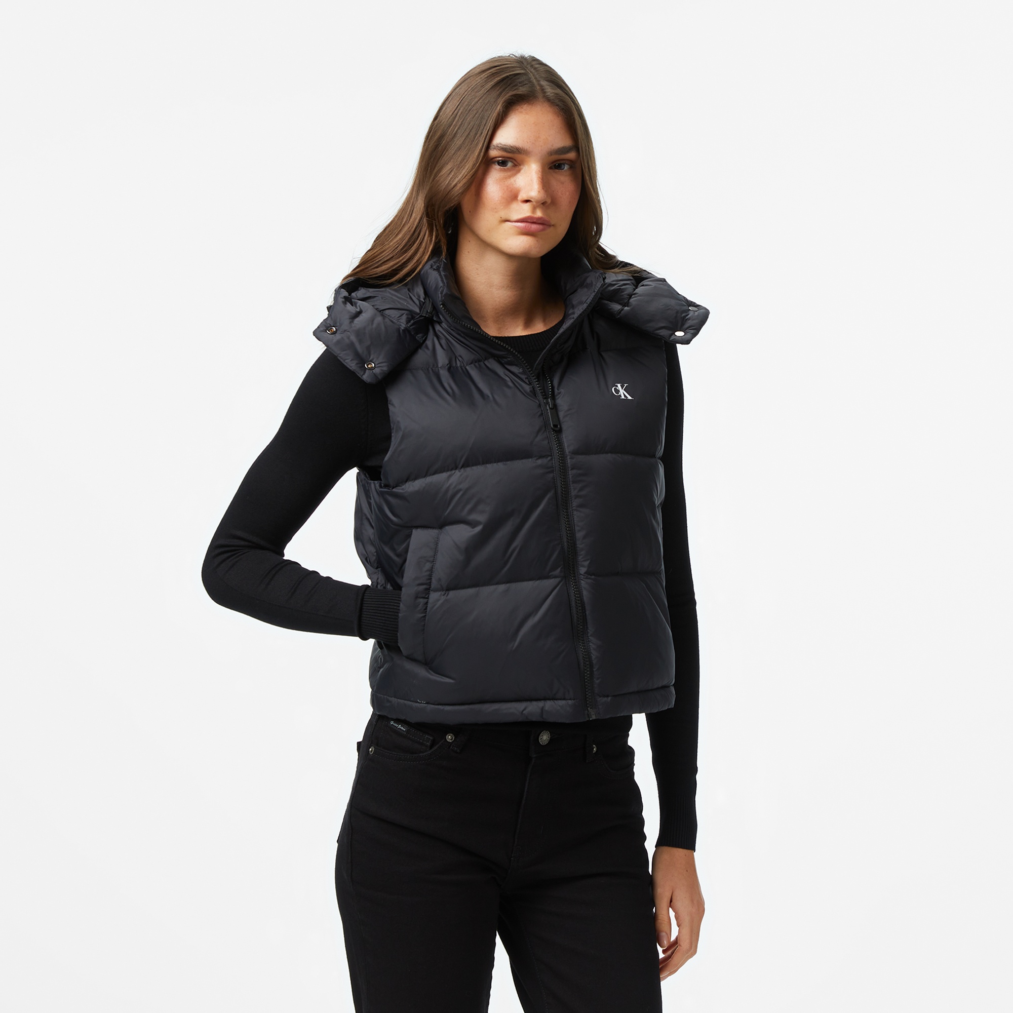 Calvin Klein Essential Midweight Puffer Kadın Siyah Yelek
