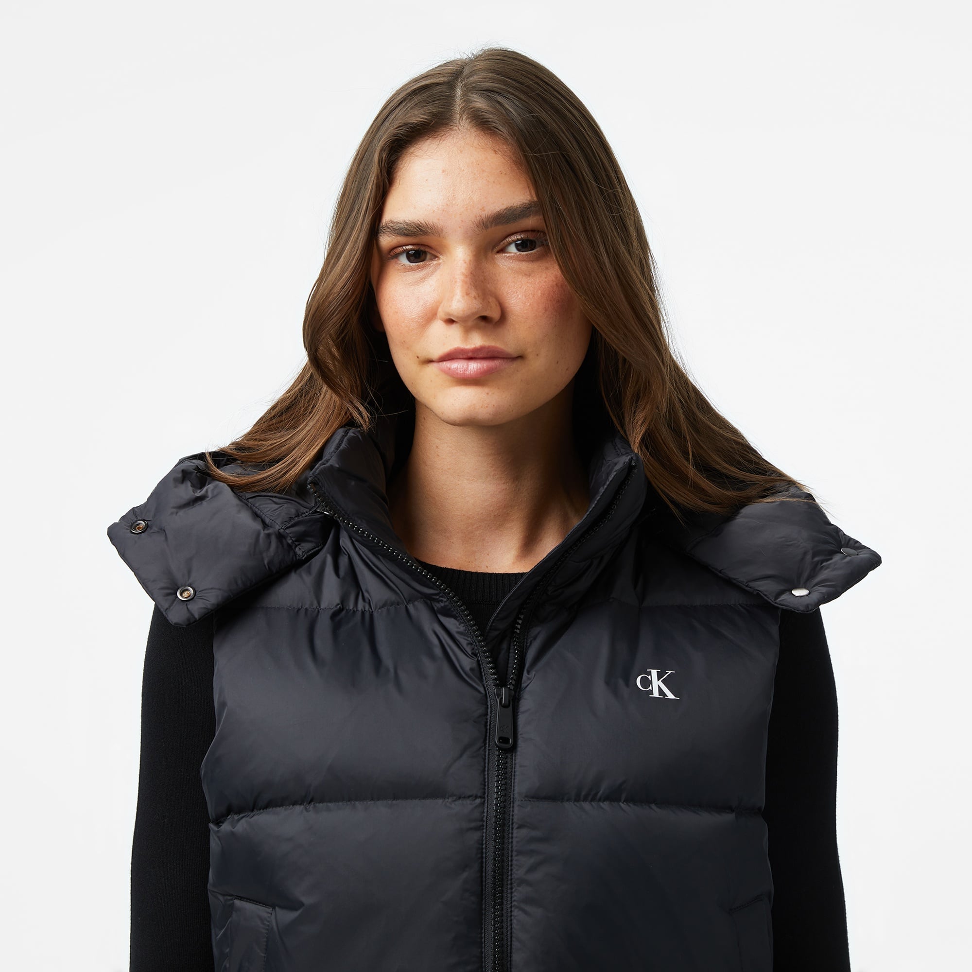 Calvin Klein Essential Midweight Puffer Kadın Siyah Yelek