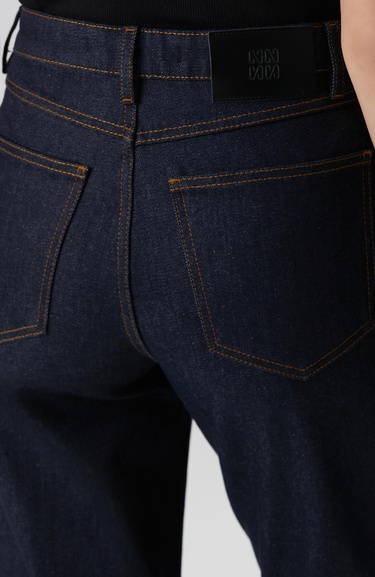  Network Kadın Lacivert Paça Taş Detaylı Denim Pantolon