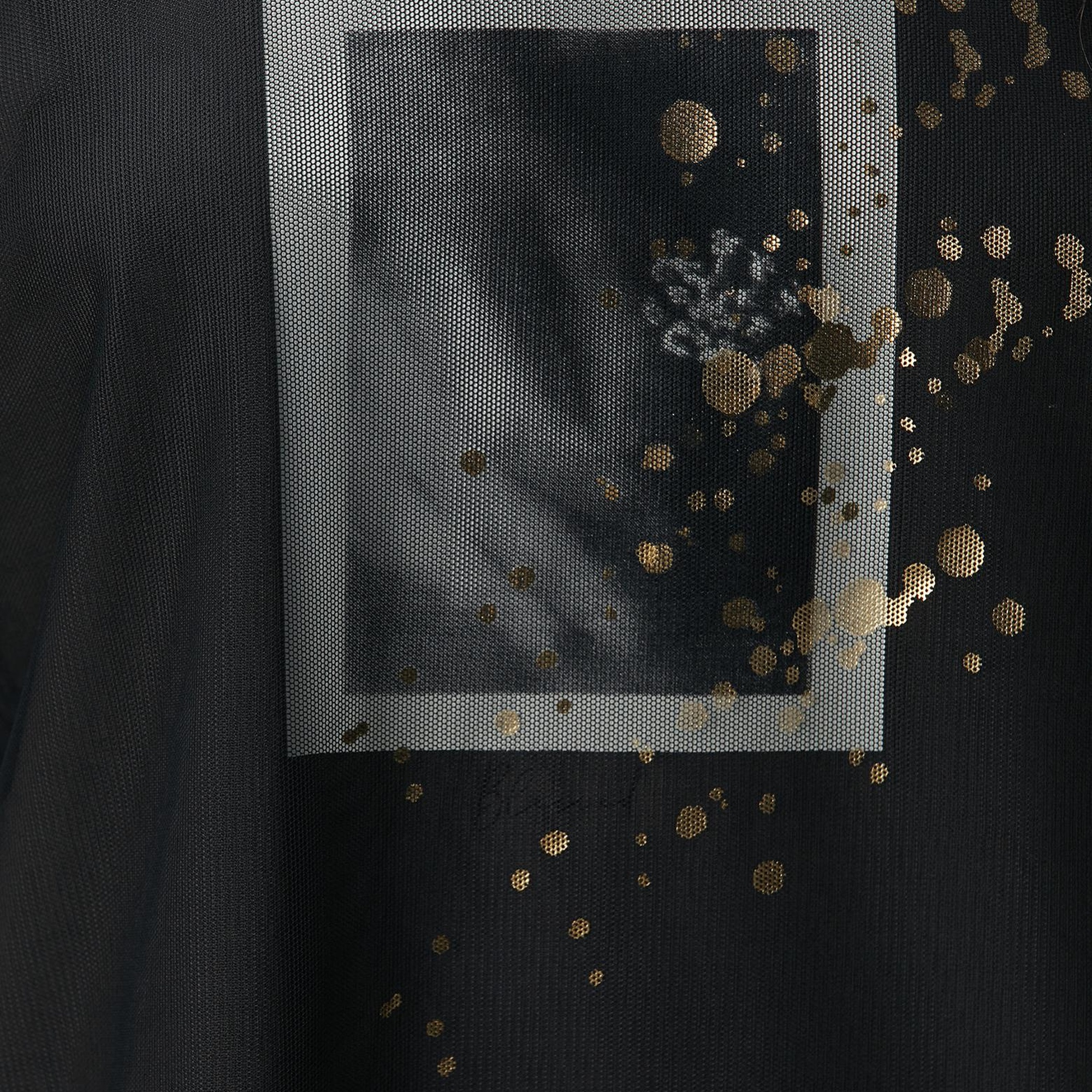 Network Kadın Antrasit N-Tech Tül Garnili T-shirt