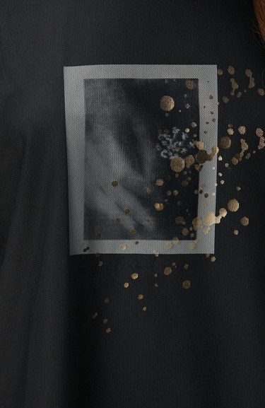  Network Kadın Antrasit N-Tech Tül Garnili T-shirt