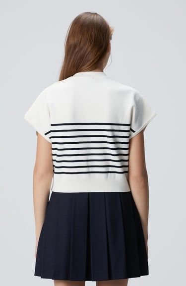  Network Kadın Beyaz Çizgili Kazak