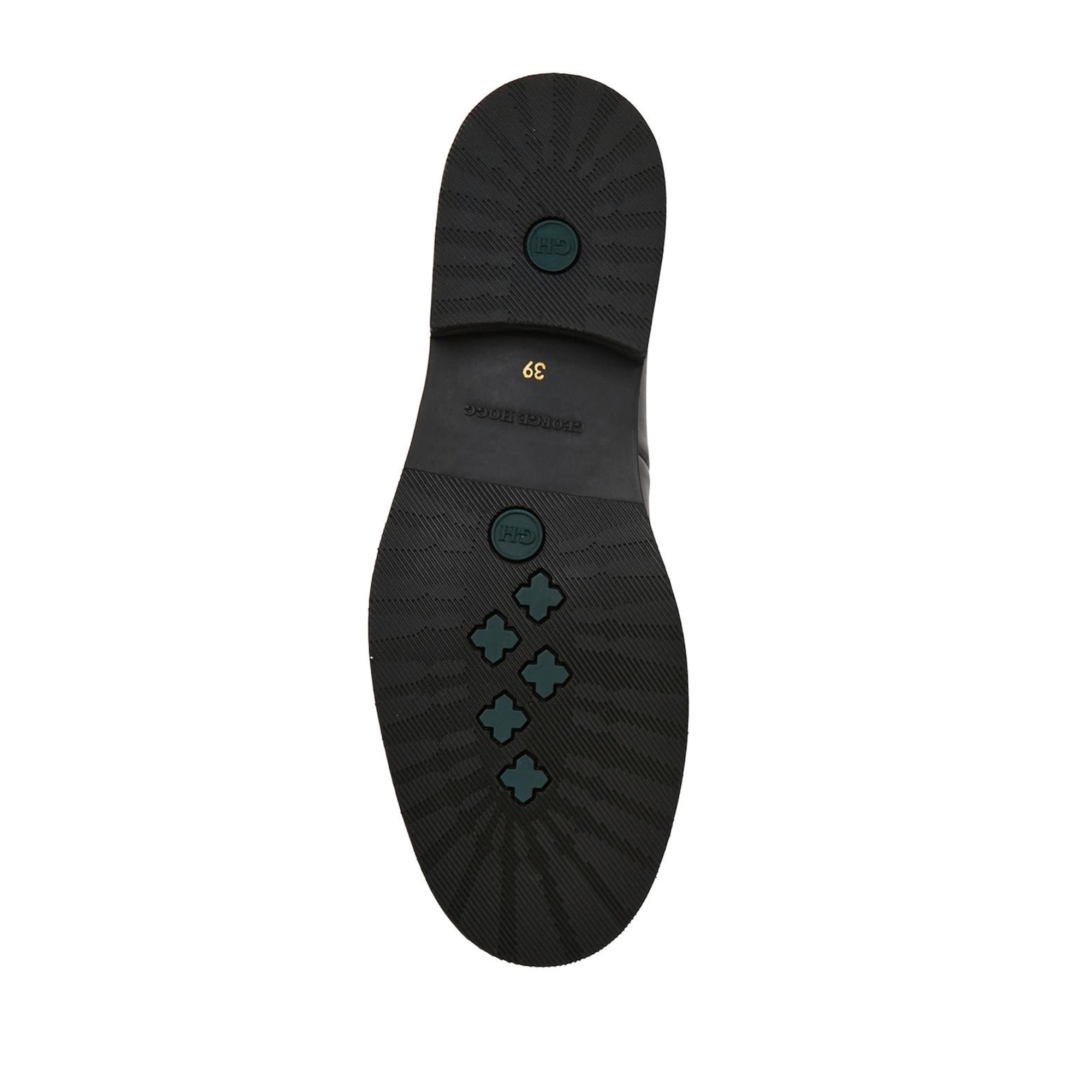 George Hogg Kadın Siyah Tokalı Deri Loafer