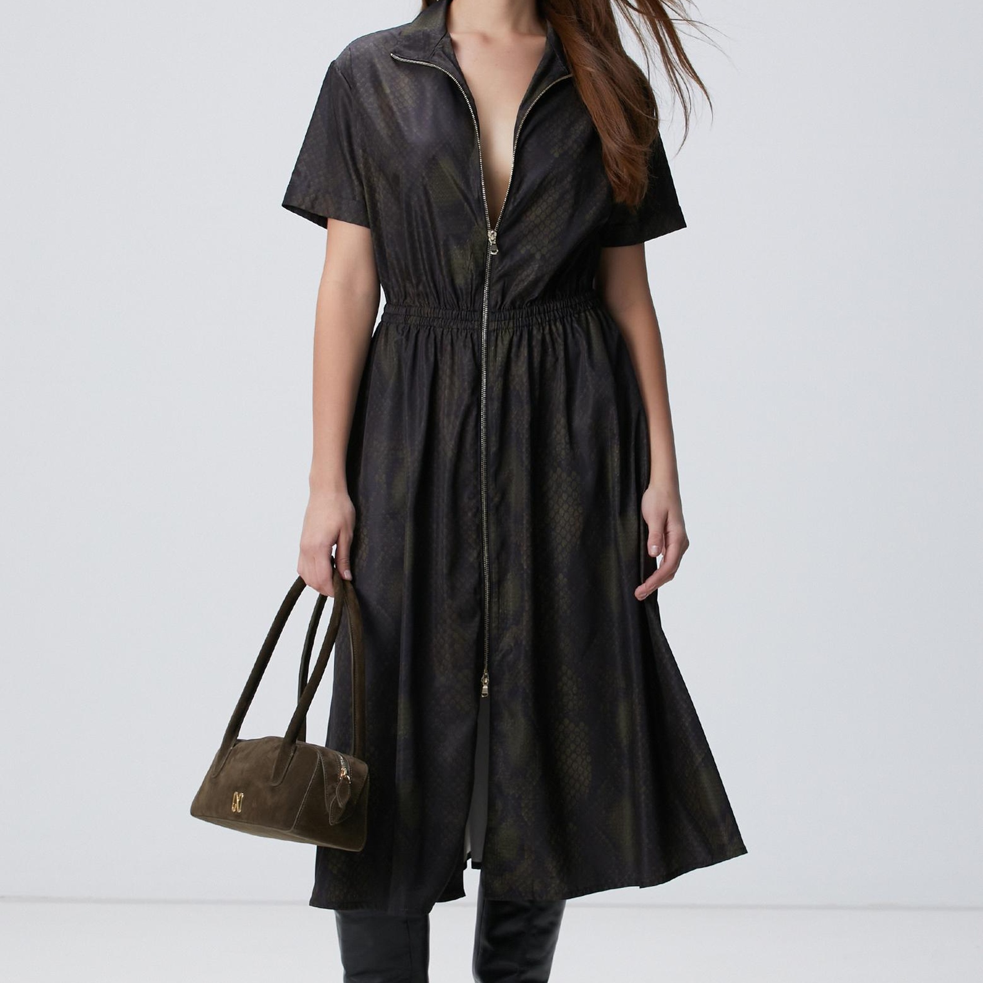 Network Kadın Haki Elbise