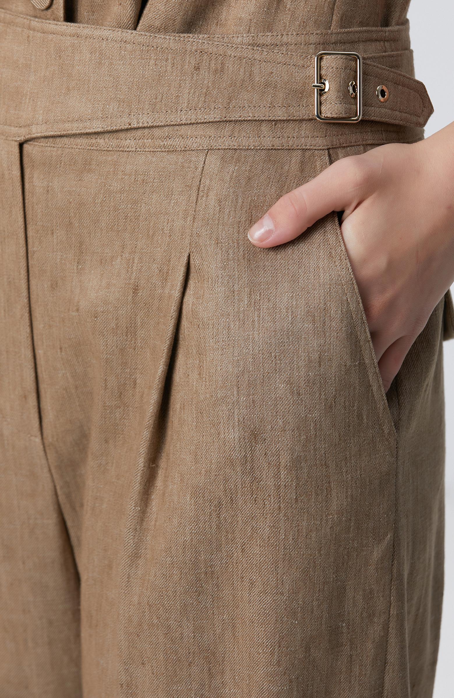 Network Kadın Vizon Melanj Keten Karışımlı Pantolon