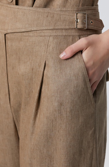  Network Kadın Vizon Melanj Keten Karışımlı Pantolon