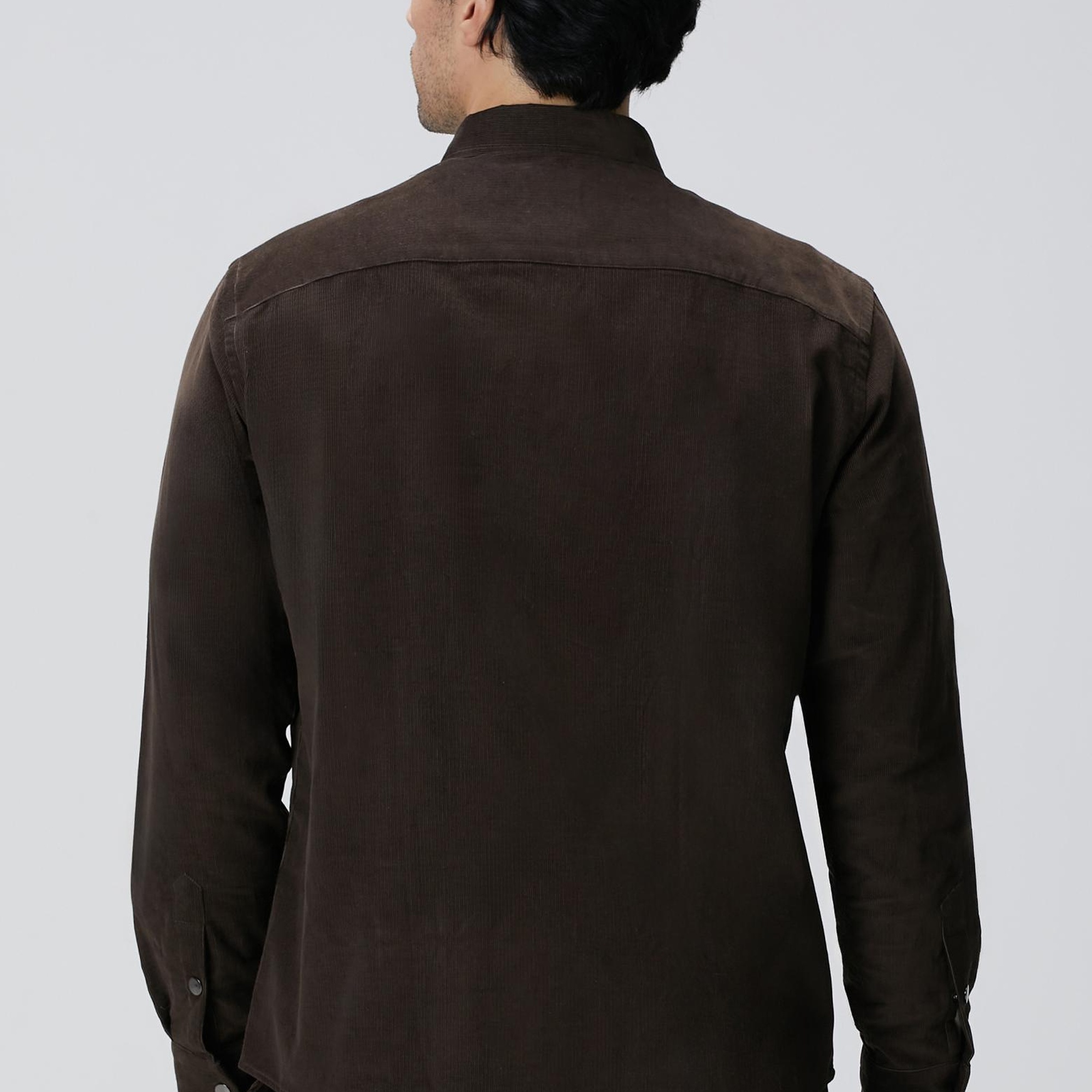 Network Erkek Kahverengi Fitilli Gömlek