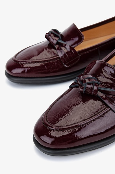  Valmenti Kadın Hakiki Deri Bordo Casual Ayakkabı