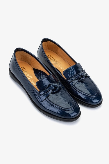  Valmenti Kadın Lacivert Hakiki Deri Casual Ayakkabı