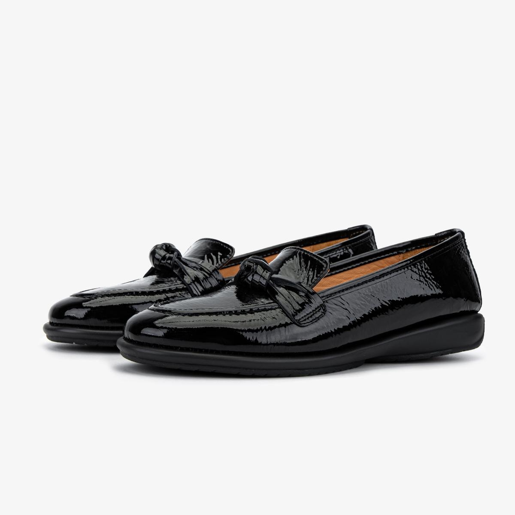 Valmenti Kadın Hakiki Deri Siyah Rugan Casual Ayakkabı