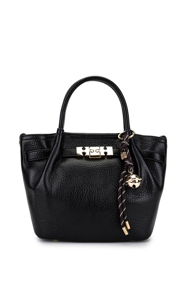  Tamer Tanca Kadın Suni Deri Siyah Omuz Çanta