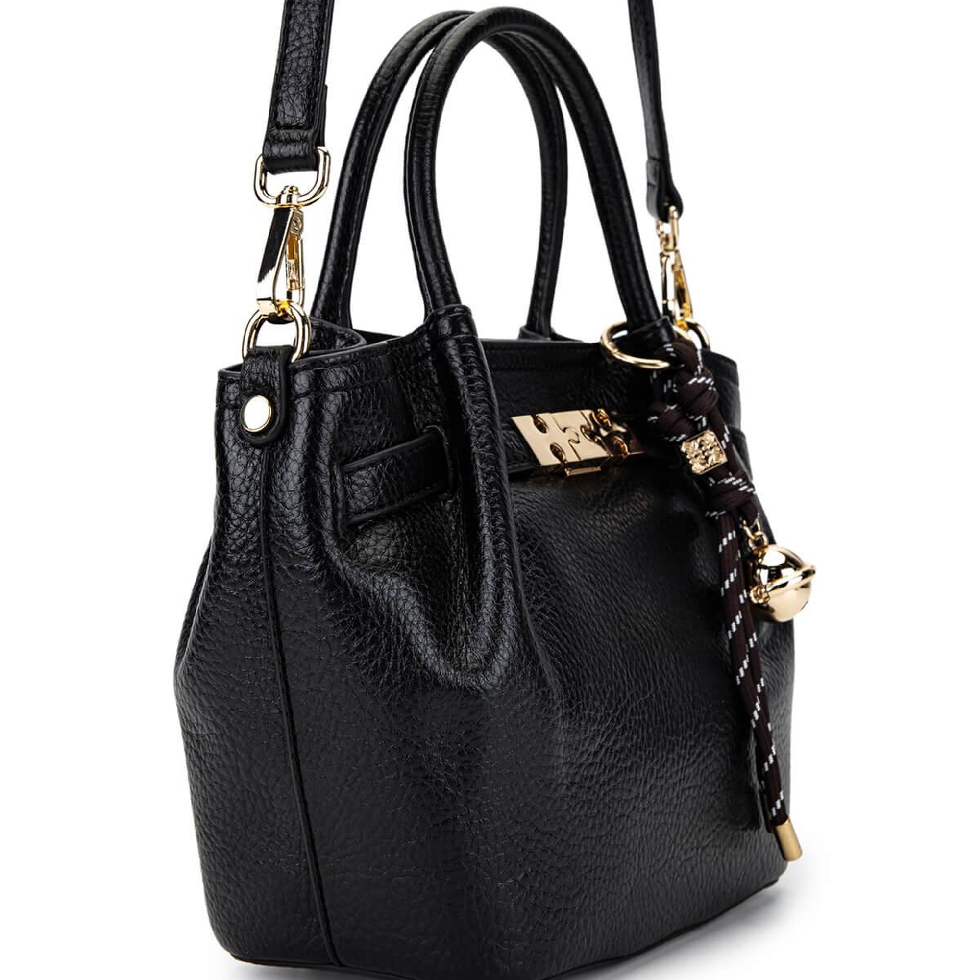 Tamer Tanca Kadın Suni Deri Siyah Omuz Çanta