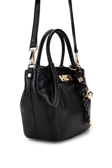  Tamer Tanca Kadın Suni Deri Siyah Omuz Çanta
