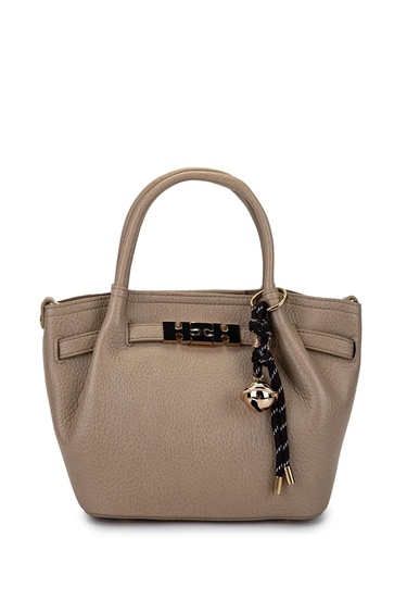  Tamer Tanca Kadın Suni Deri Taupe Omuz Çanta