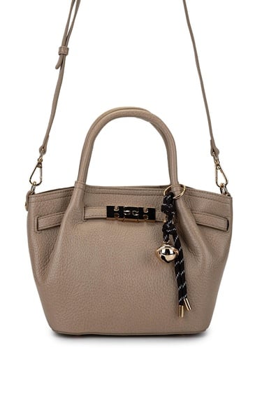  Tamer Tanca Kadın Suni Deri Taupe Omuz Çanta