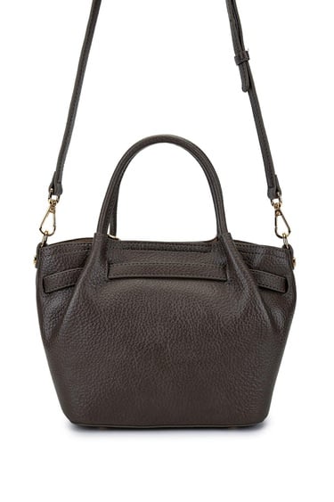  Tamer Tanca Kadın Suni Deri Gri Omuz Çanta