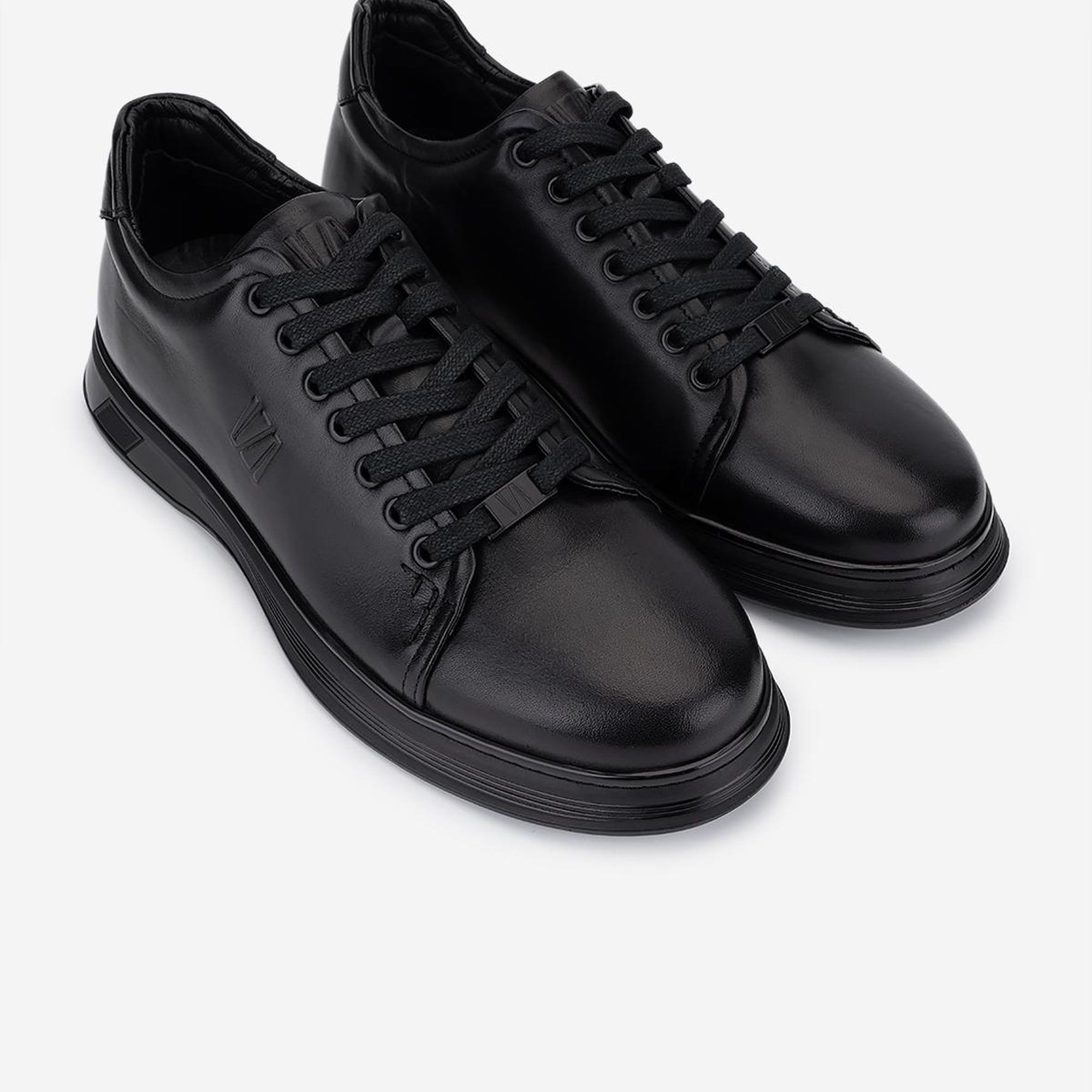 Valmenti Erkek Hakiki Deri Siyah Sneakers & Spor Ayakkabı