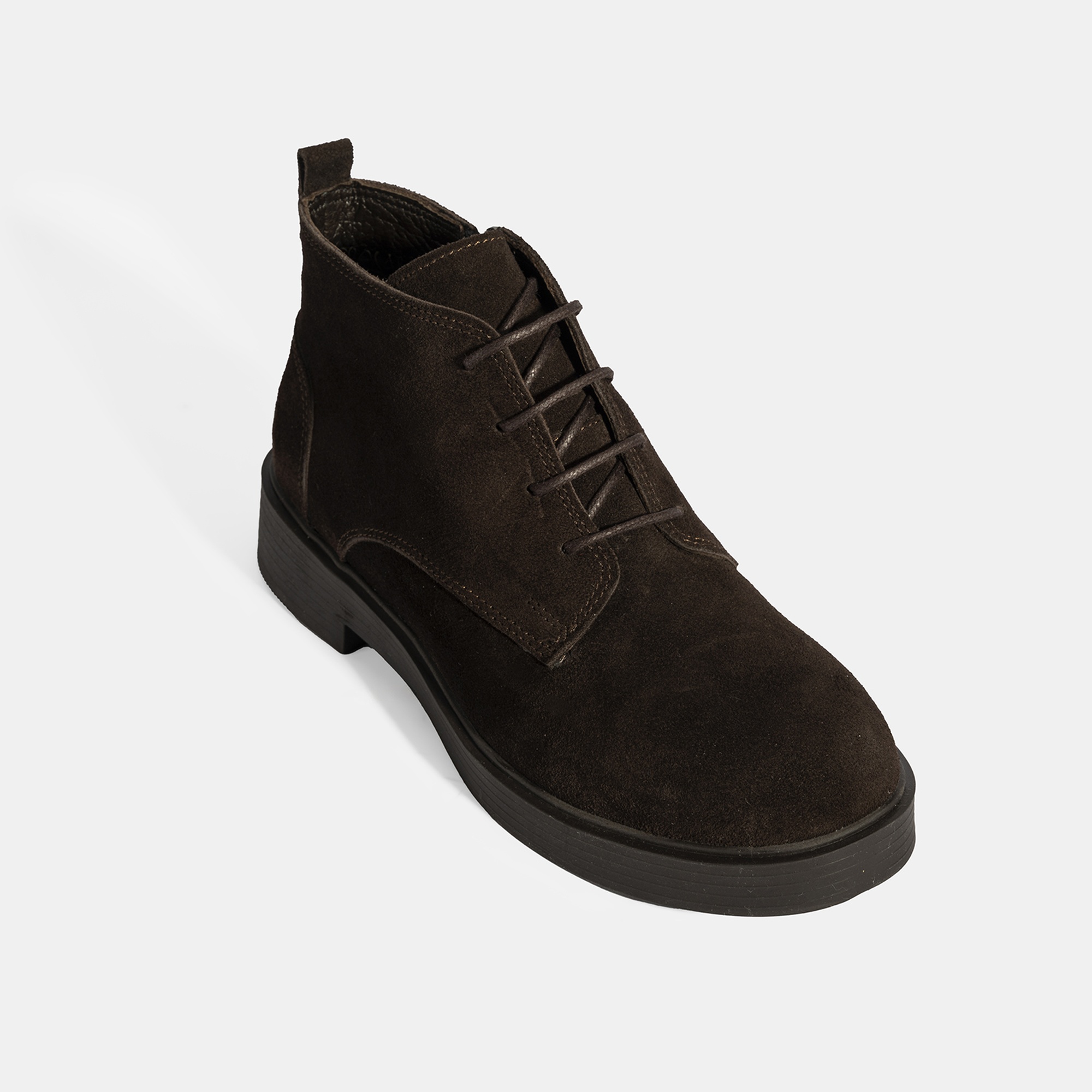 Kadın Kahve Bağcıklı Süet Bot