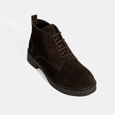  Kadın Kahve Bağcıklı Süet Bot