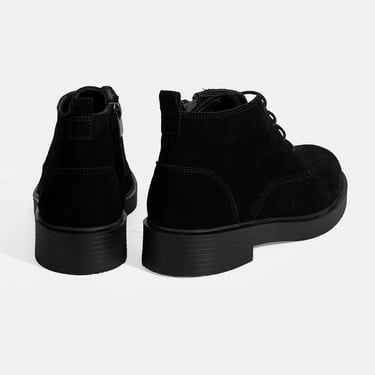  Kadın Siyah Bağcıklı Süet Bot