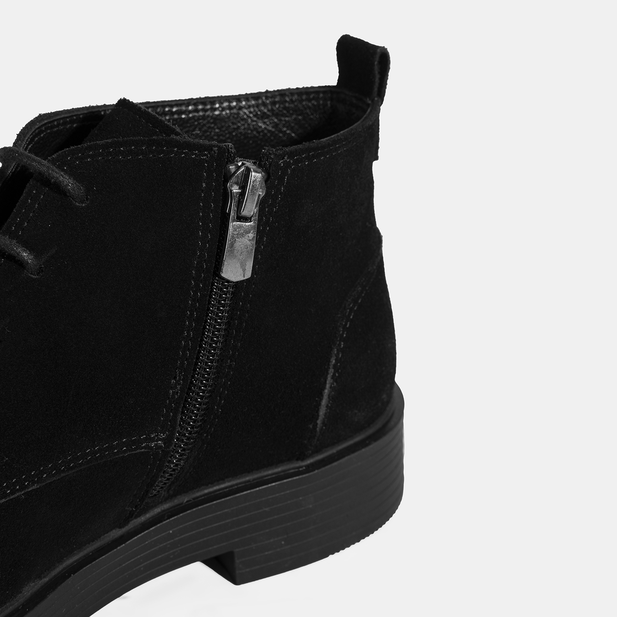 Kadın Siyah Bağcıklı Süet Bot