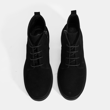  Kadın Siyah Bağcıklı Süet Bot