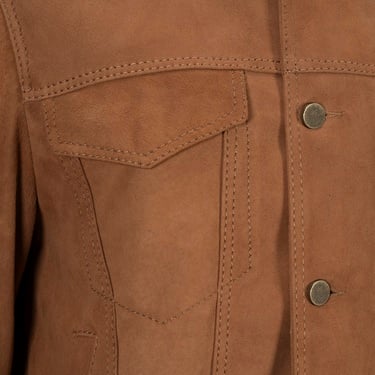  Erkek Taba Gömlek Yaka Süet Ceket