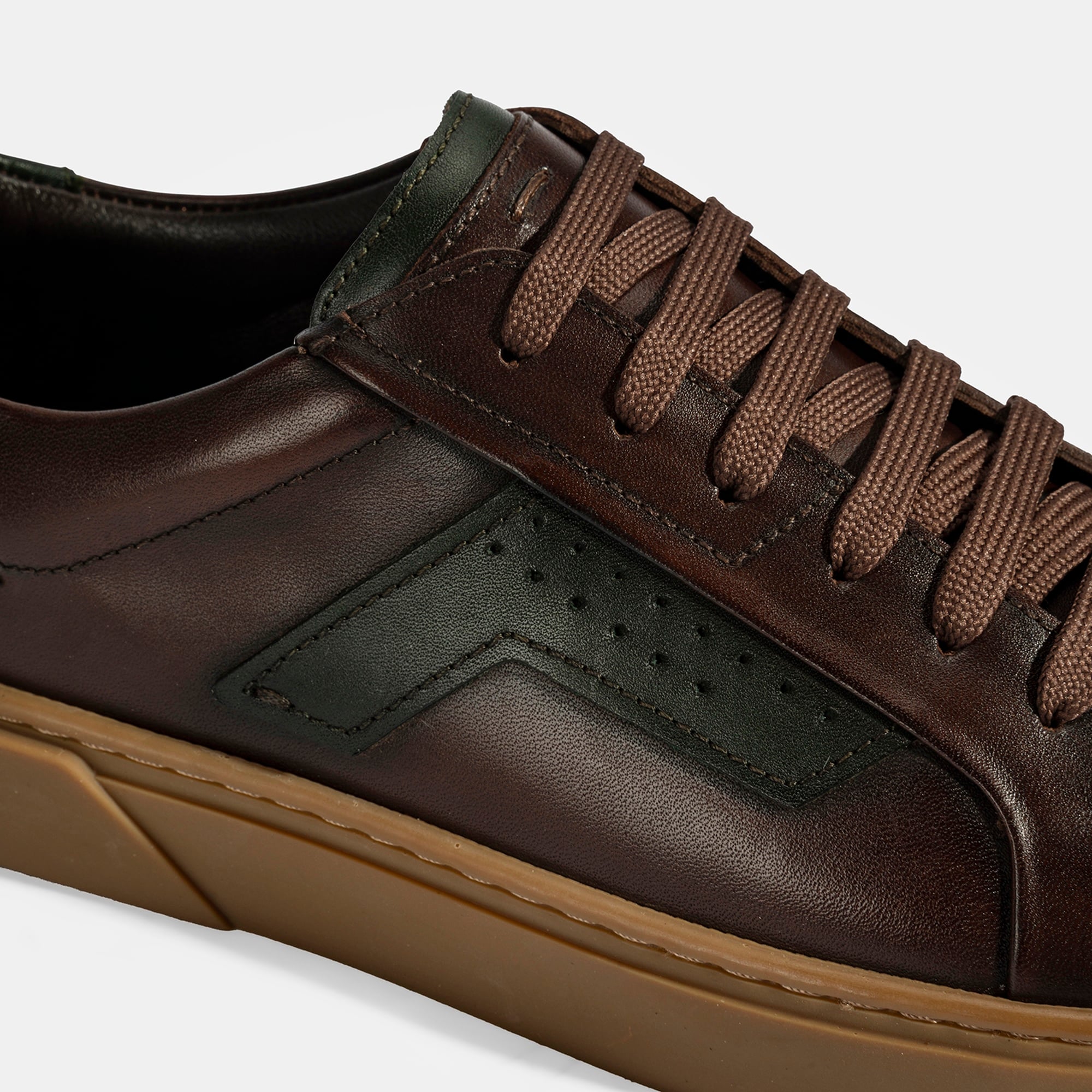 Erkek Kahve Bağcıklı Deri Günlük Ayakkabı