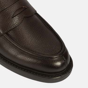  Erkek Kahve Deri Loafer