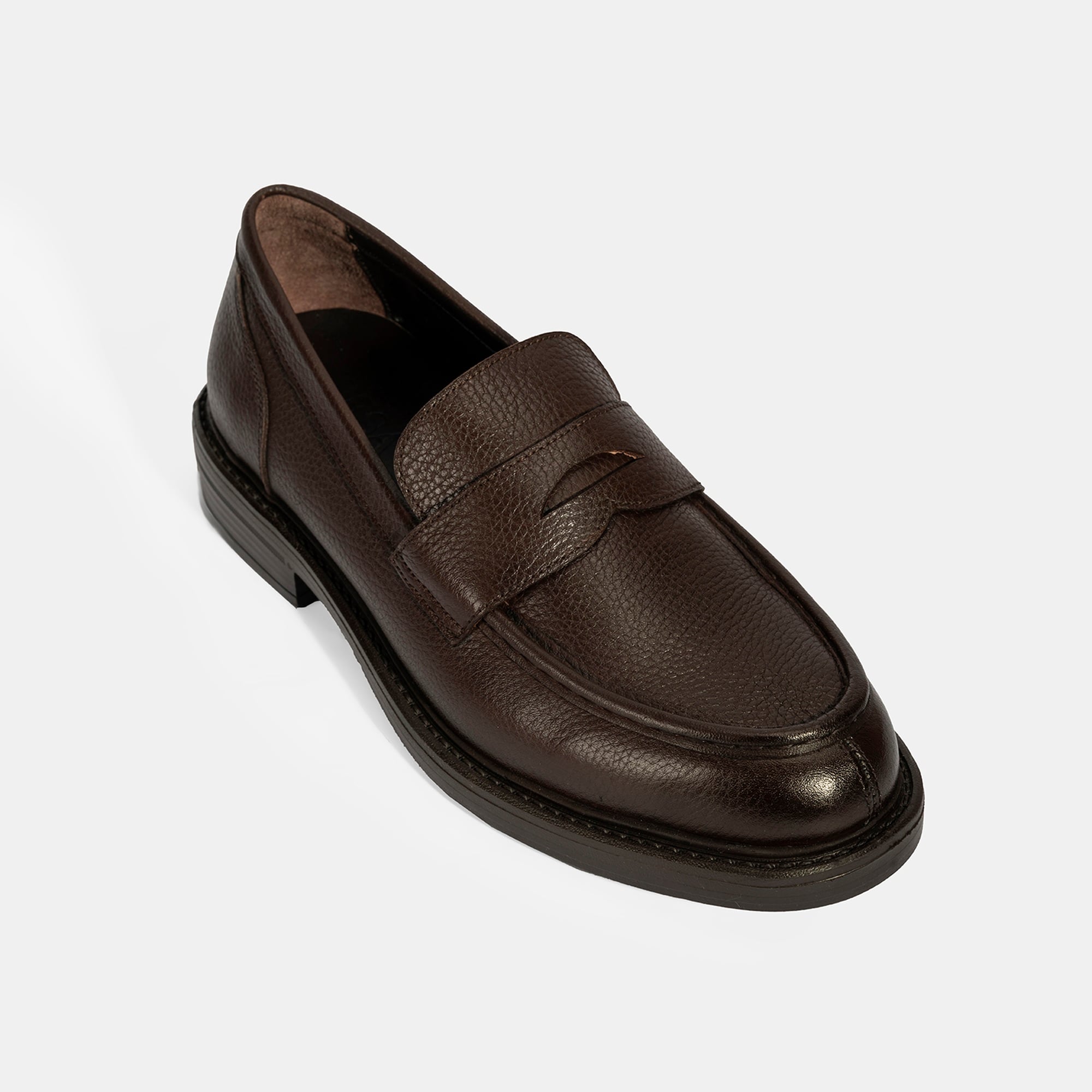 Erkek Kahve Deri Loafer