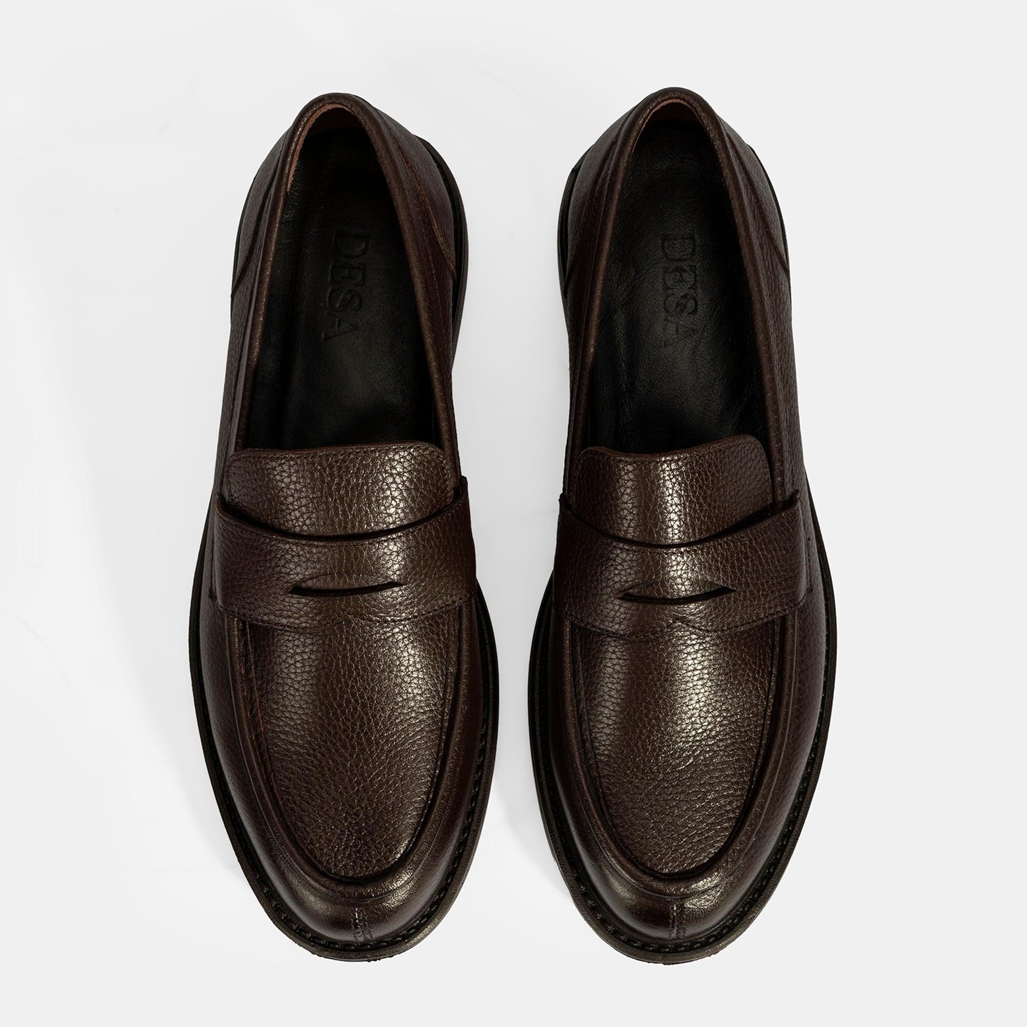 Erkek Kahve Deri Loafer