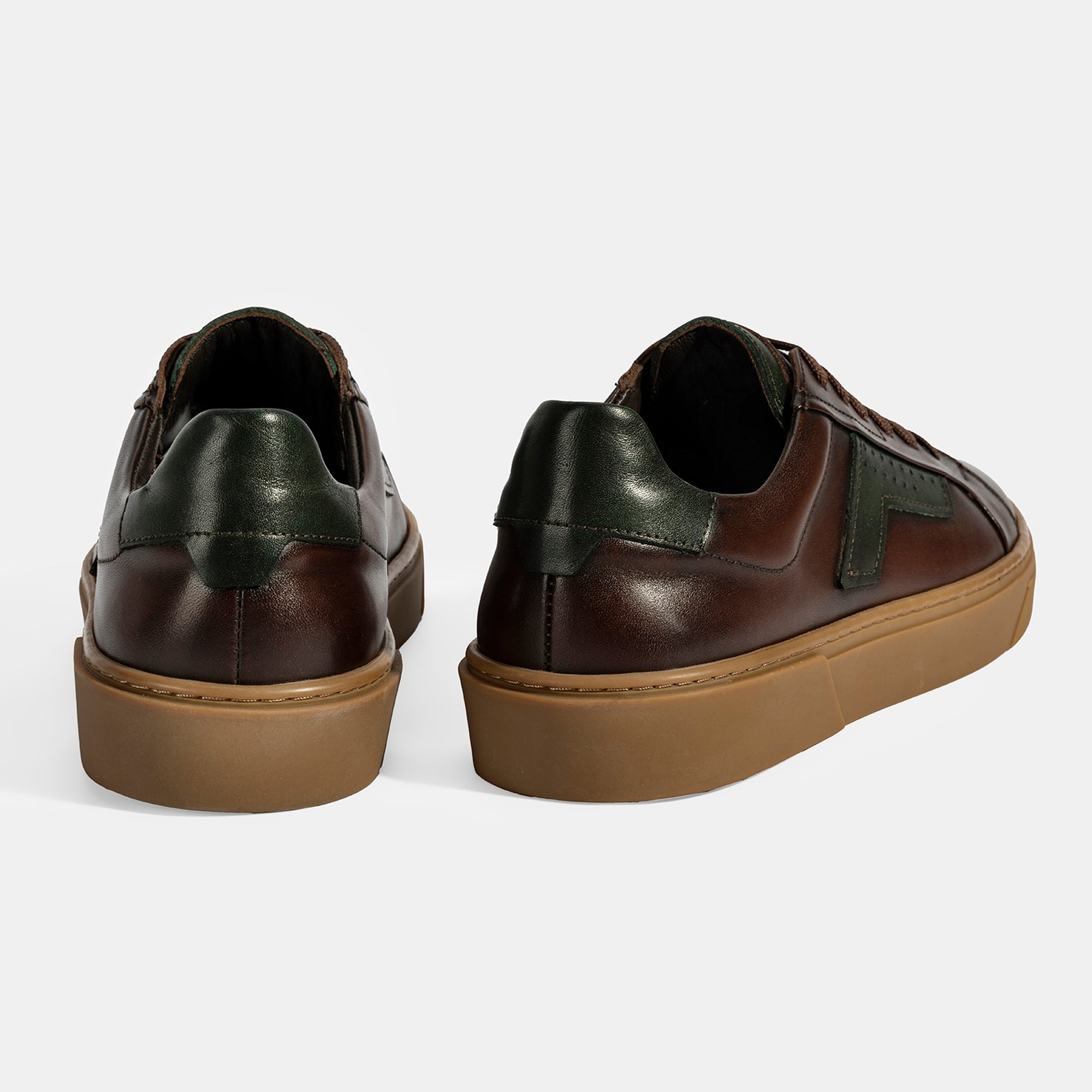 Erkek Kahve Bağcıklı Deri Günlük Ayakkabı