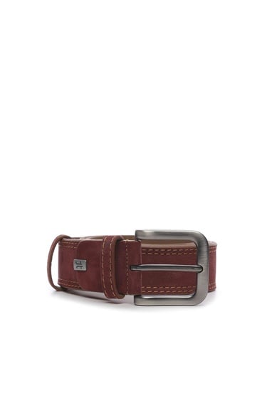  Tamer Tanca Erkek Hakiki Deri Bordo Kemer