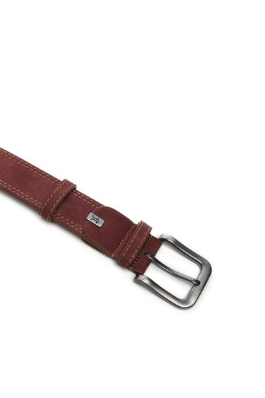  Tamer Tanca Erkek Hakiki Deri Bordo Kemer