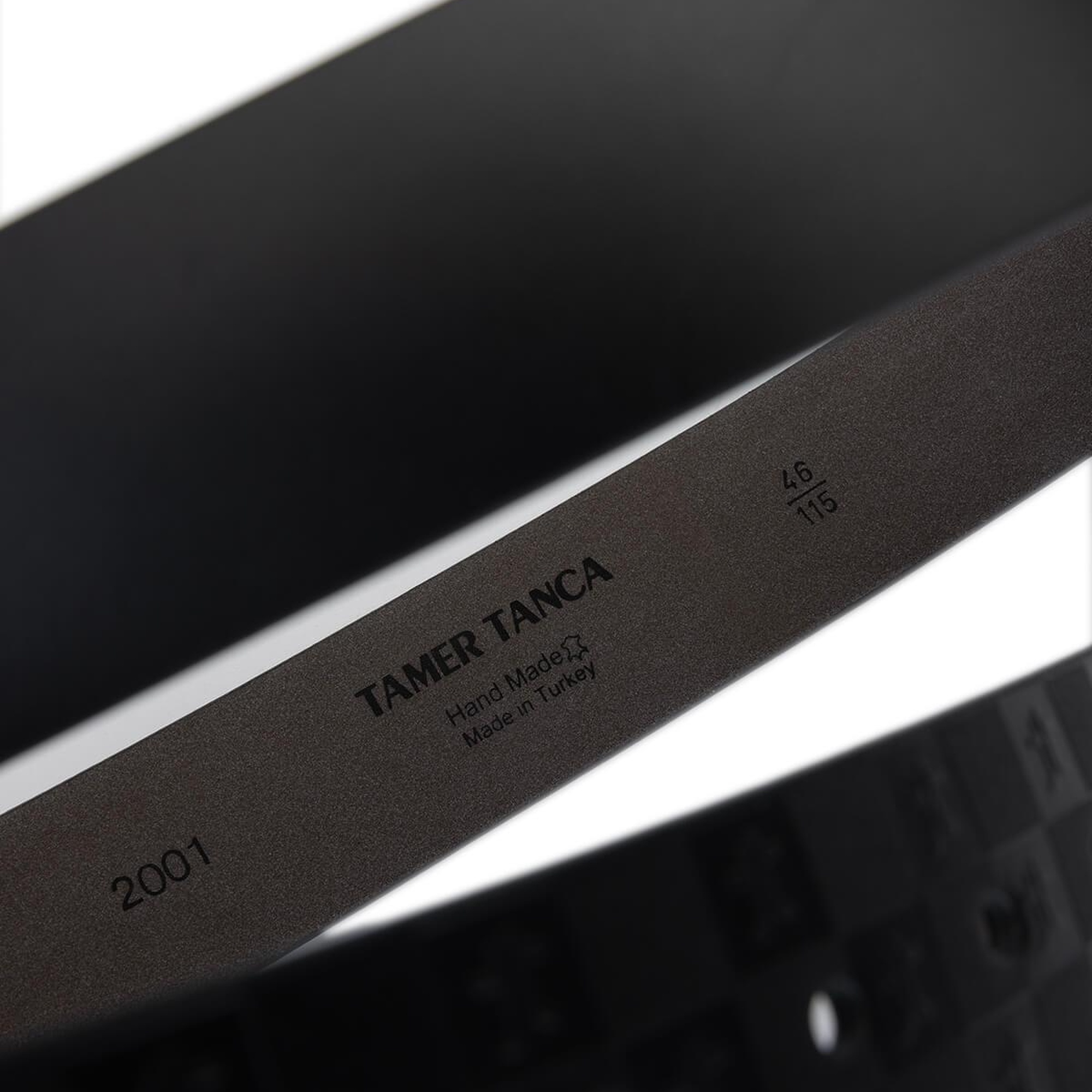 Tamer Tanca Erkek Hakiki Deri Siyah Deri Spor Kemer