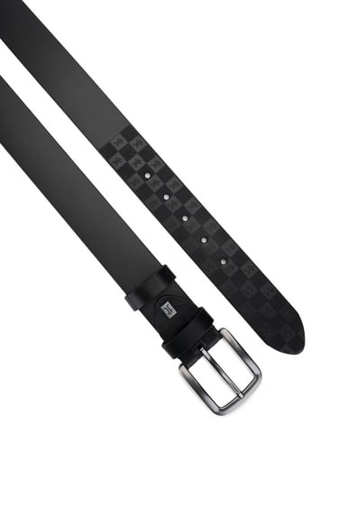  Tamer Tanca Erkek Hakiki Deri Siyah Deri Spor Kemer