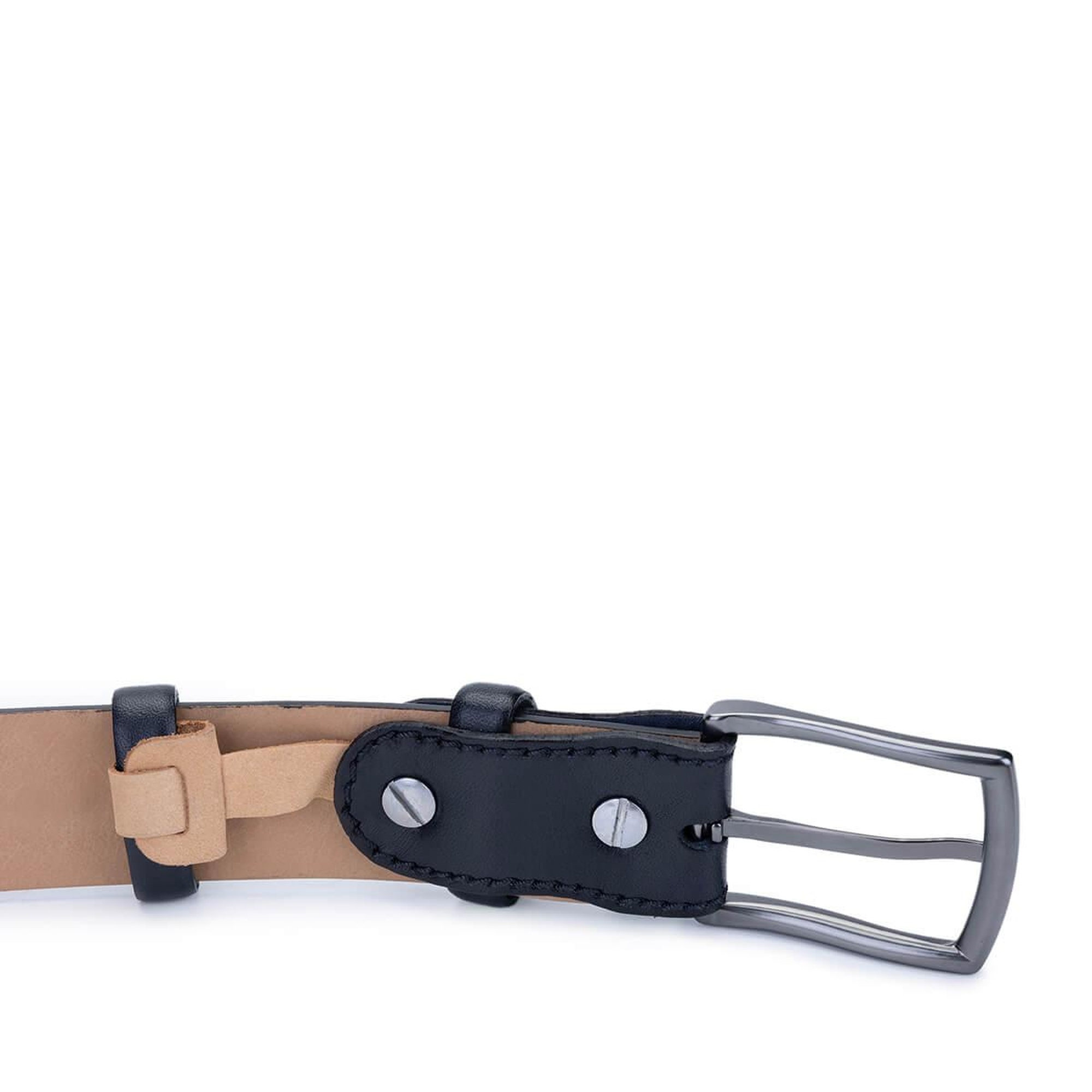 Tamer Tanca Erkek Hakiki Lacivert Deri Kemer