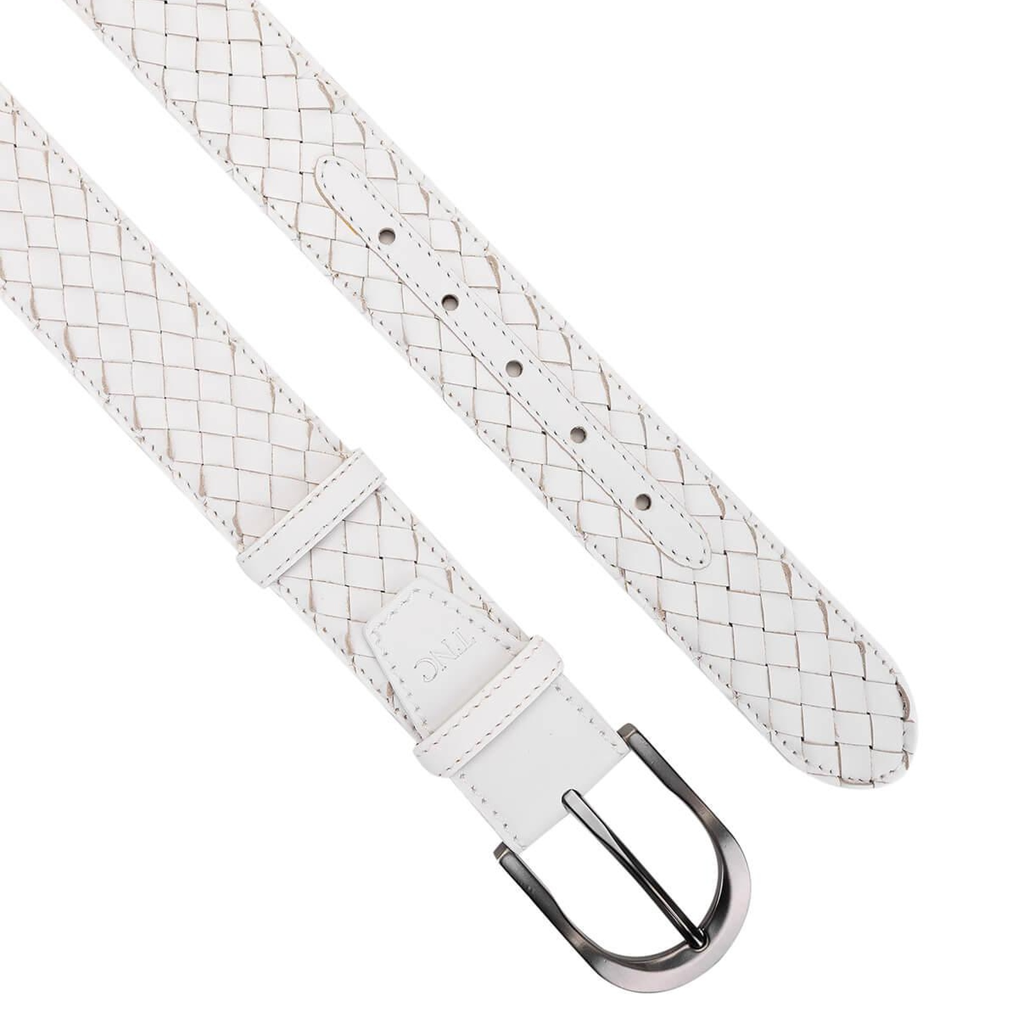 Tamer Tanca Erkek Hakiki Deri Beyaz Kemer