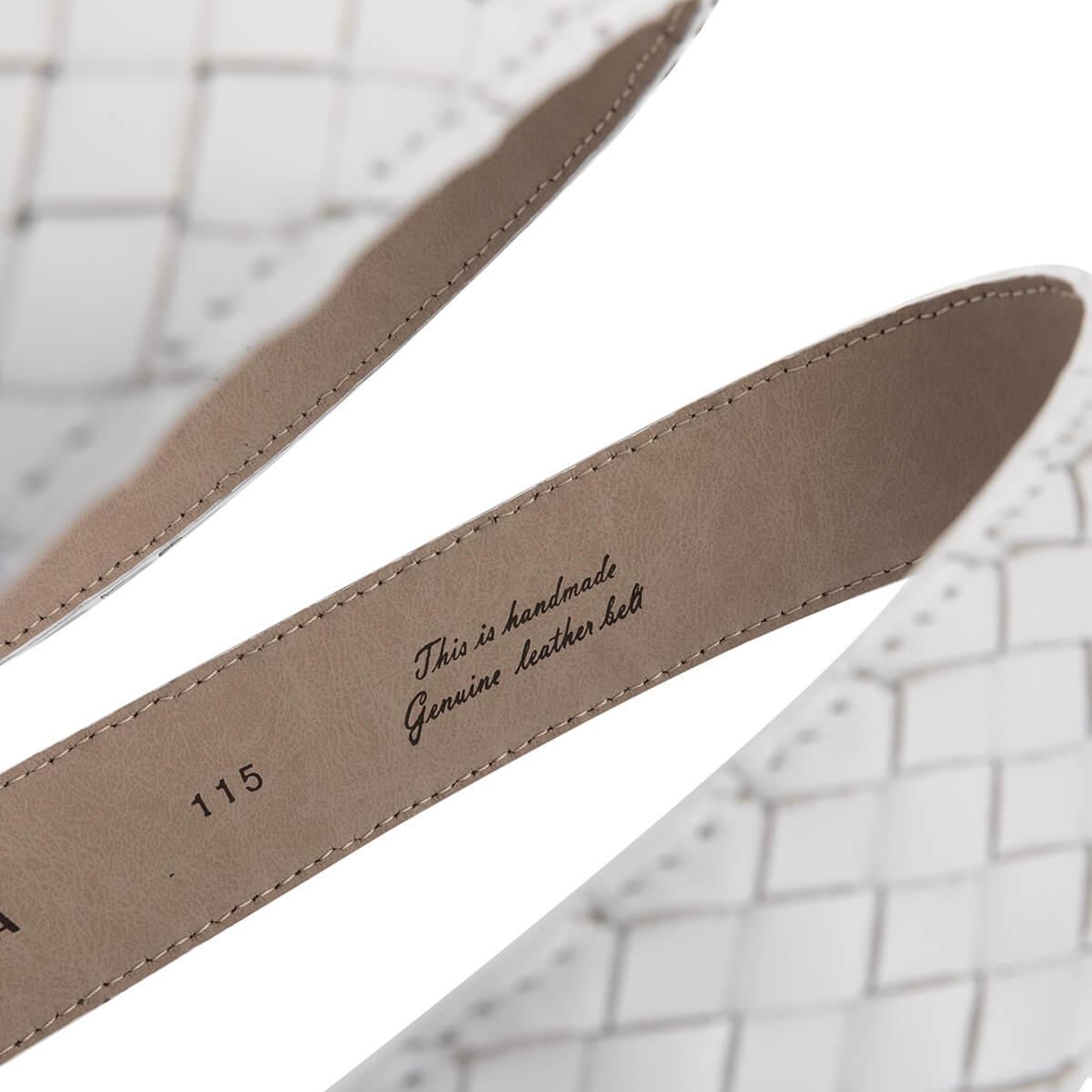 Tamer Tanca Erkek Hakiki Deri Beyaz Kemer