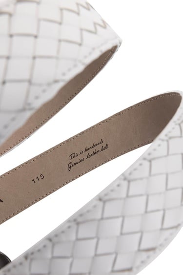  Tamer Tanca Erkek Hakiki Deri Beyaz Kemer