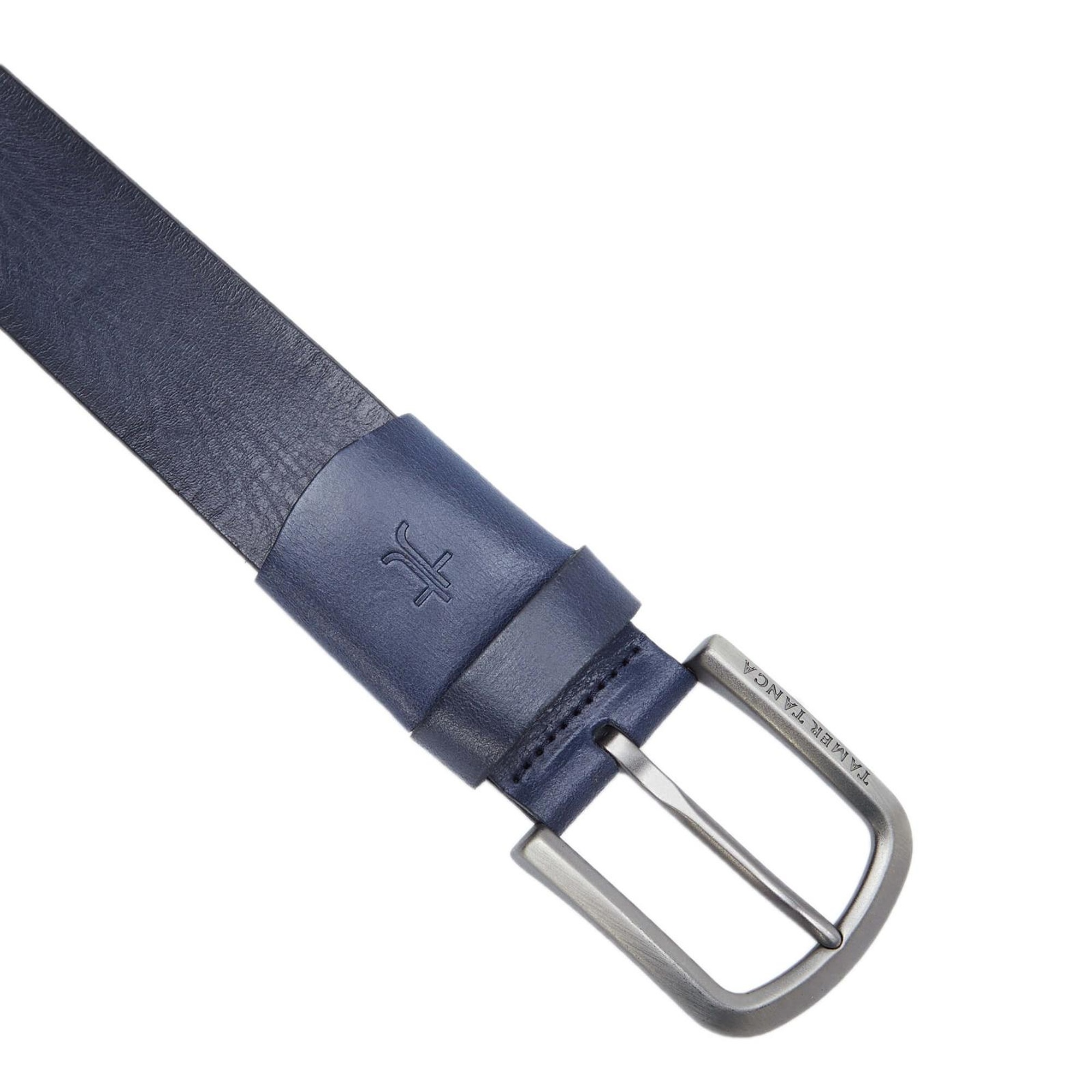 Tamer Tanca Erkek Hakiki Deri Lacivert Spor Kemer